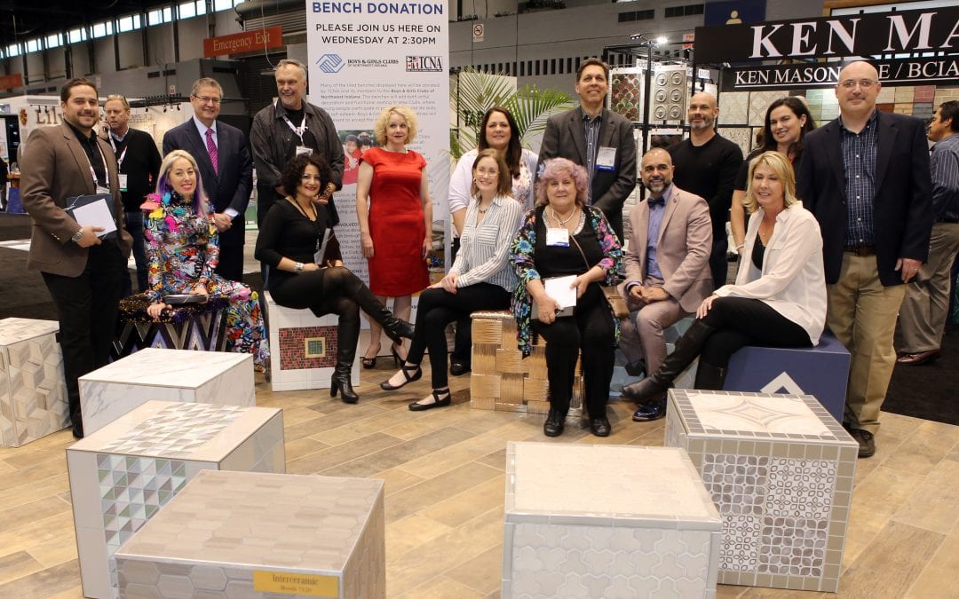 TCNA Members Donate Tiled Benches to Boys & Girls Clubs in 2016